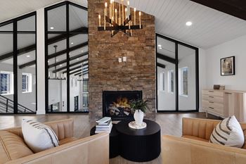 Fireplace Lounge at Terraces at High Mountain, Alabama, 35811